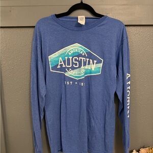 Austin Tx Delta Pro Weight Blue T-Shirt